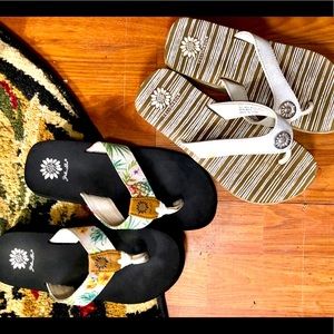 Yellow Box girls flip flops